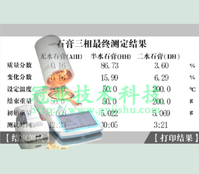 工業(yè)副產(chǎn)石膏粉結晶附著水檢測儀技術